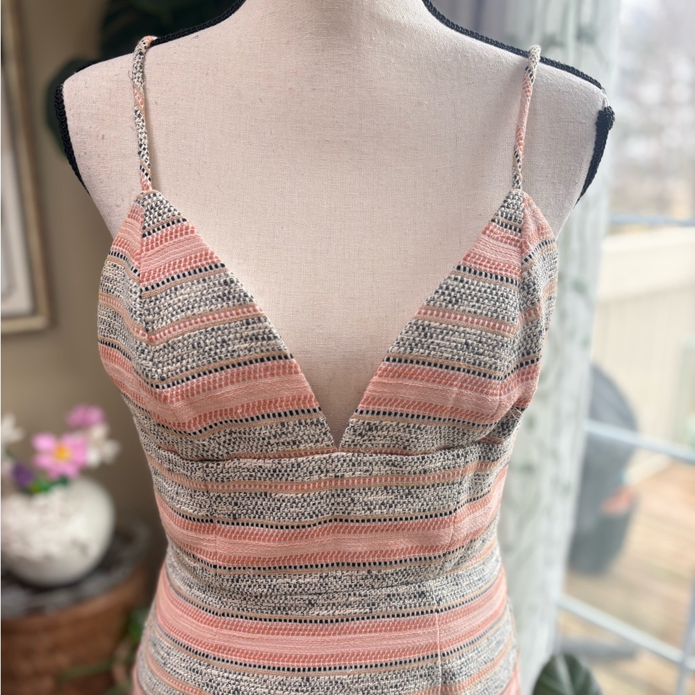 Lovers + Friends Pink and Gray Striped Mini Dress - Picture 4 of 10